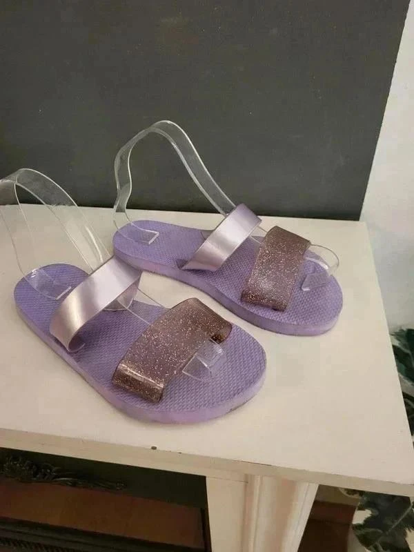 Sandales lilas paillettes